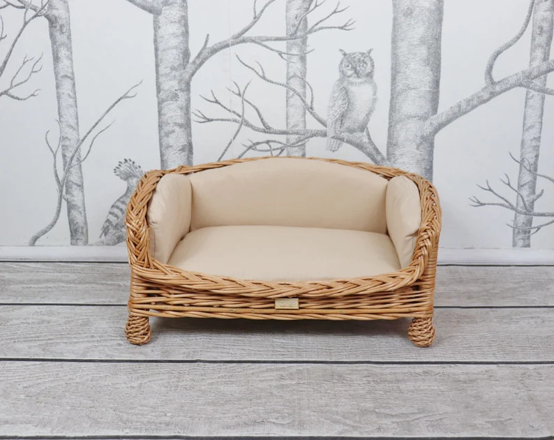 Little Dog/ Puppy Bed Animal Bed  Wicker Sofa for Dog | Etsy | Etsy (AU)