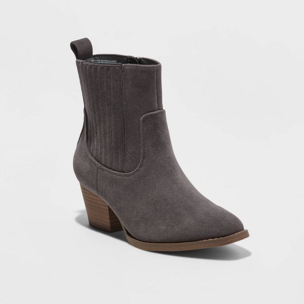 Women&#39;s Solita Western Boots - Universal Thread&#8482; Charcoal Gray 8 | Target