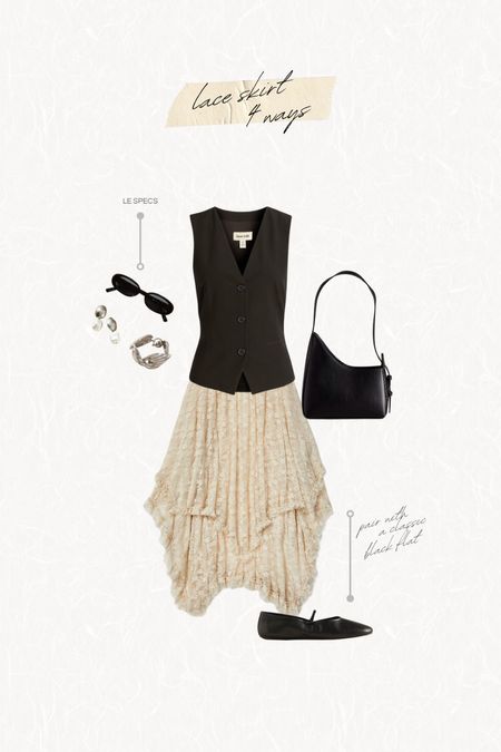 Lace skirt ootd 🖤

#LTKfindsunder50 #LTKstyletip #LTKfindsunder100