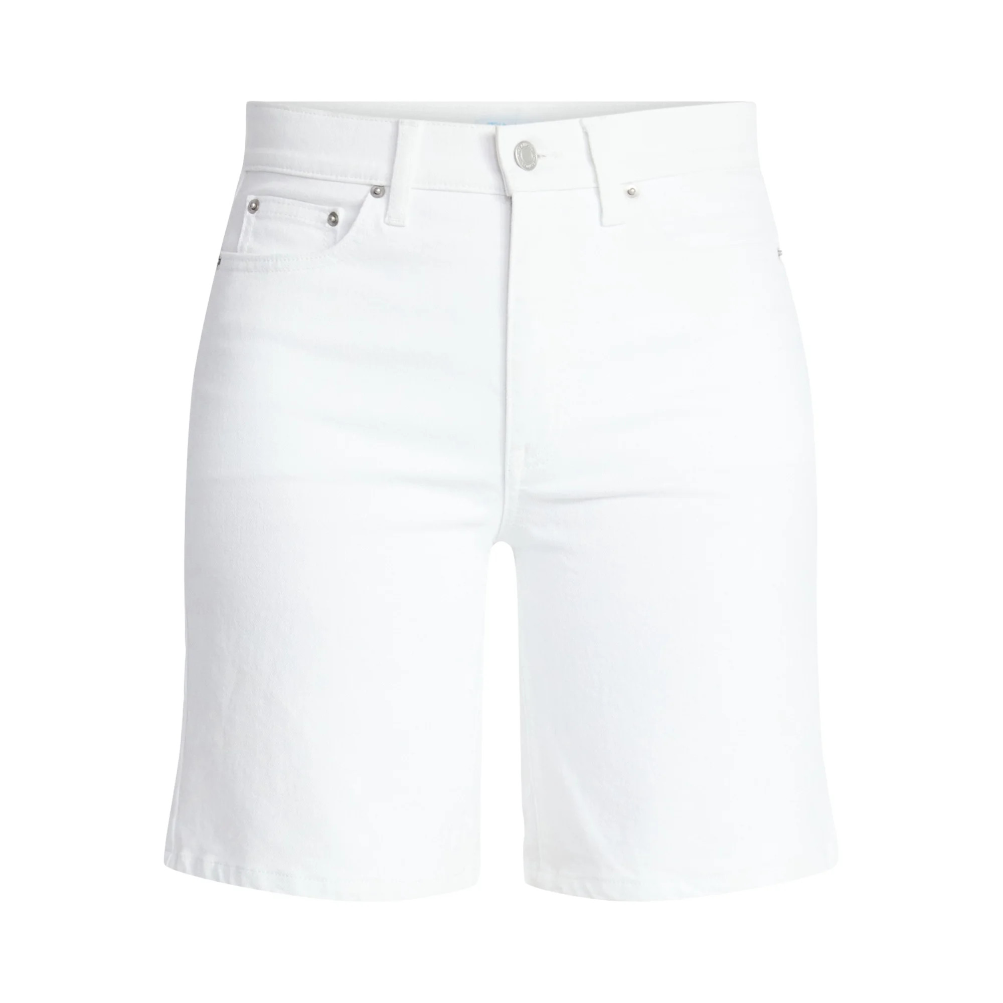 Time and Tru Women's High Rise Denim Bermuda Shorts, 9" Inseam, Sizes 0-20 | Walmart (US)