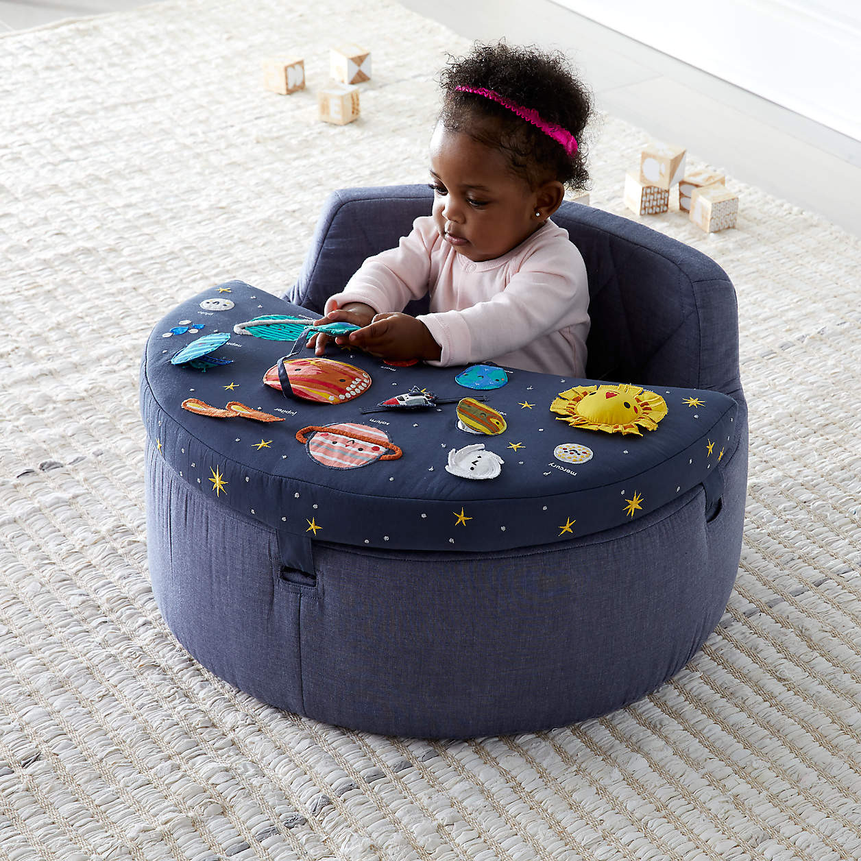 Deep Space Baby Activity Chair + Reviews | Crate & Kids | Crate & Barrel