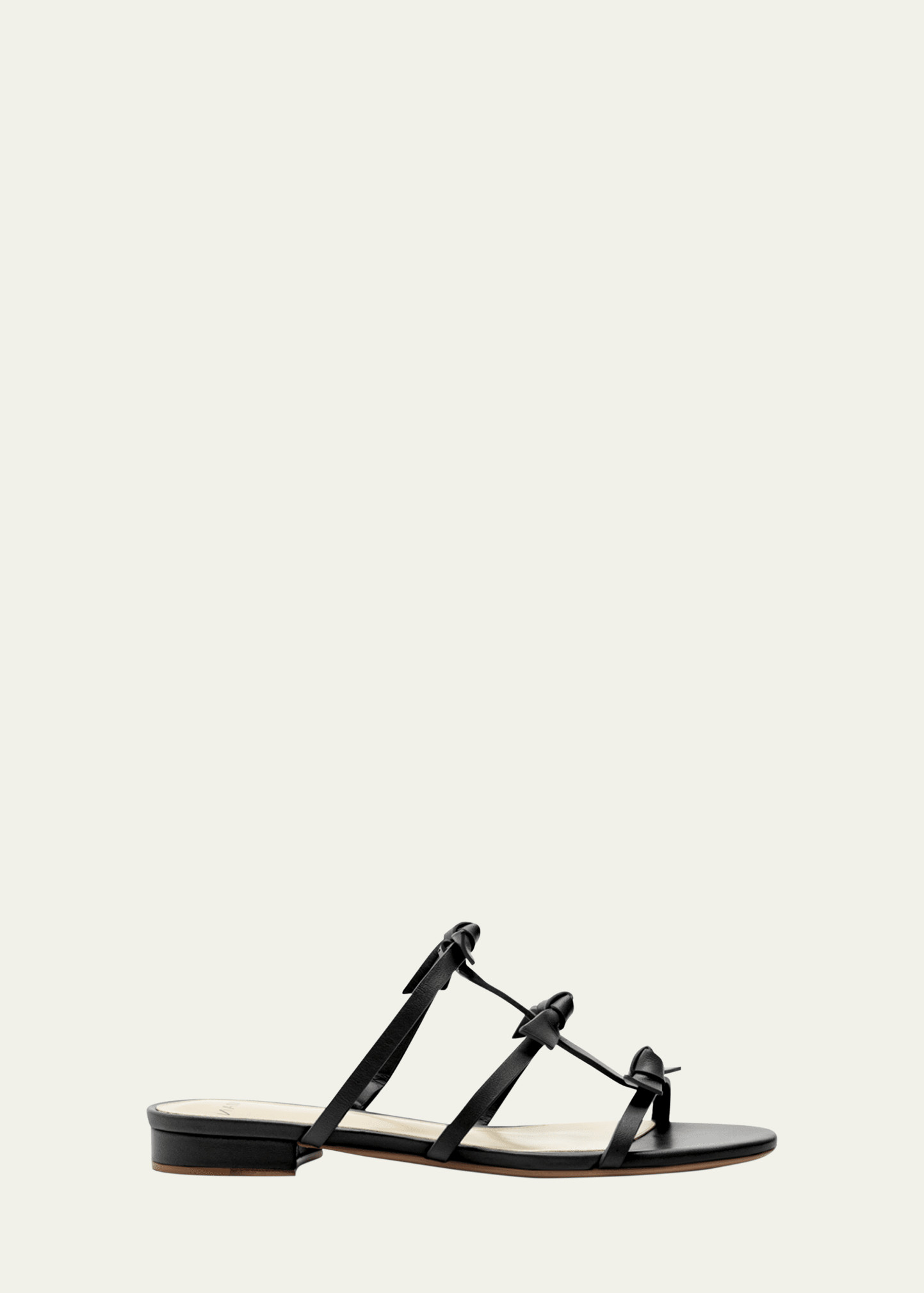 Alexandre Birman Lolita Knot Leather Flat Sandals | Bergdorf Goodman