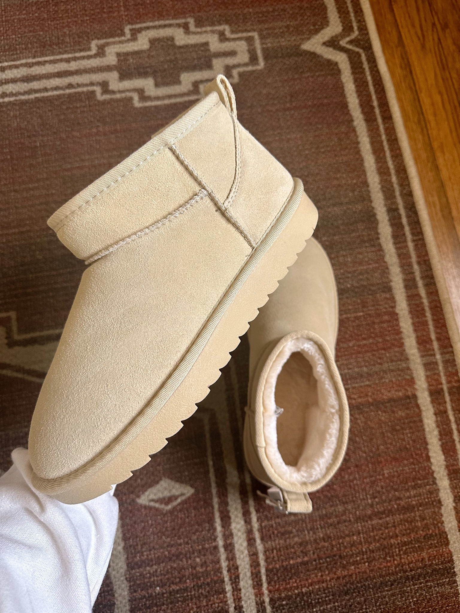 Ugg mini dupes!! SO comfy! I think they are rude to size, some reviews think they run a tad small but I honestly think they are perfect. Super comfy, high quality! 

#LTKstyletip #LTKSeasonal #LTKshoecrush