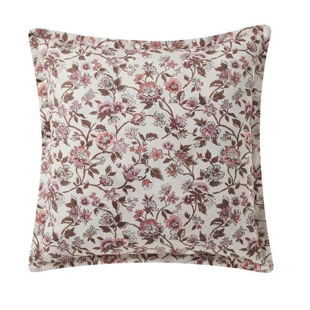 Home Decor Collection 20" x 20" Pink Vintage Botanical Floral Cotton Decorative Pillow | Walmart (US)