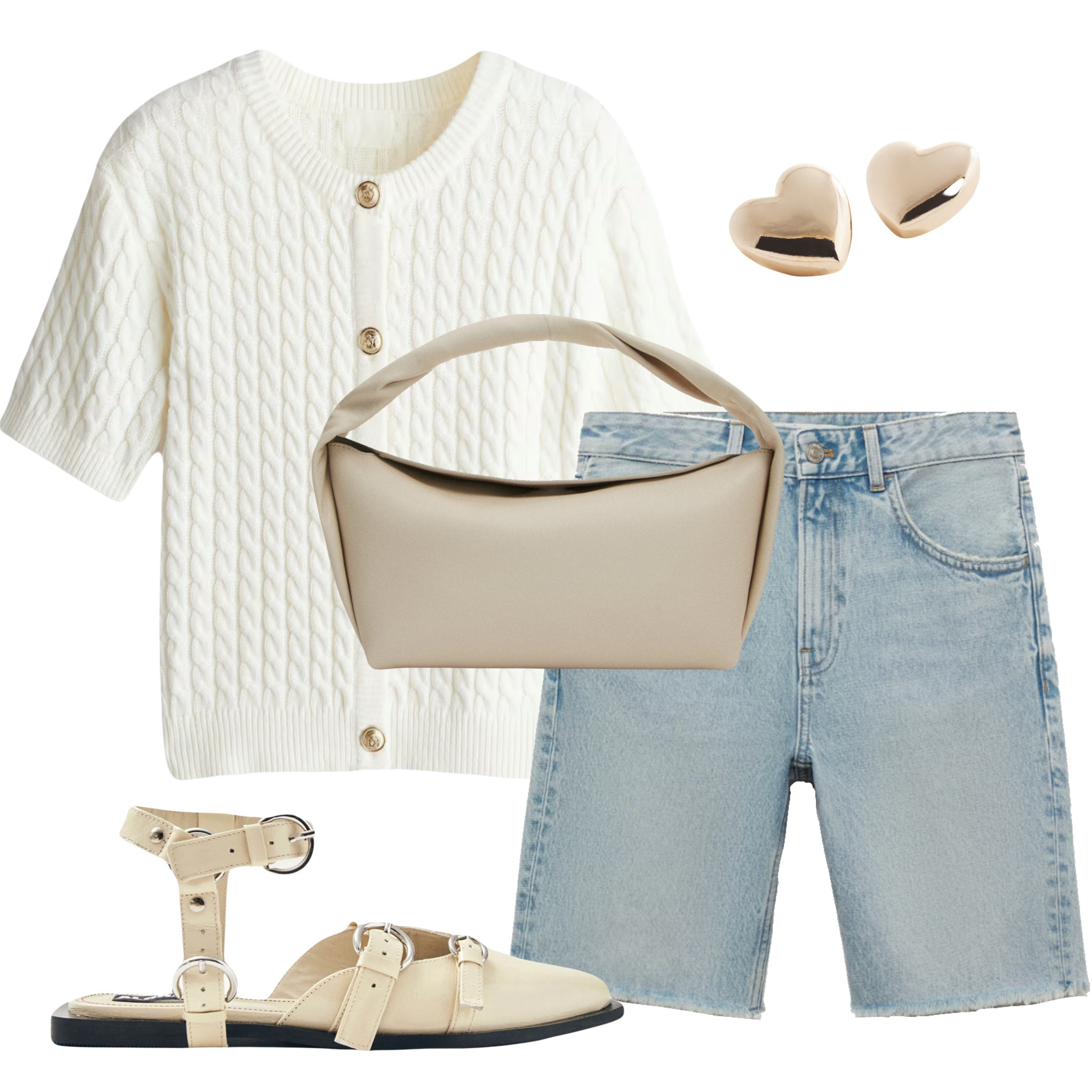 Summer brunch look 🖤 

Tags: easy styling, simple everyday look, chic & basic outfit, verano, effortless, Parisian look, casual outfit, capsule wardrobe, summer style, office look, night out look, summer fashion, summer look, summer outfit, brunch style, high street, H&M cable-knit cardigan, Massimo Dutti bag, Alohas flats, straight-fit denim bermudas.

#LTKsummer #LTKstyletip #LTKshoes