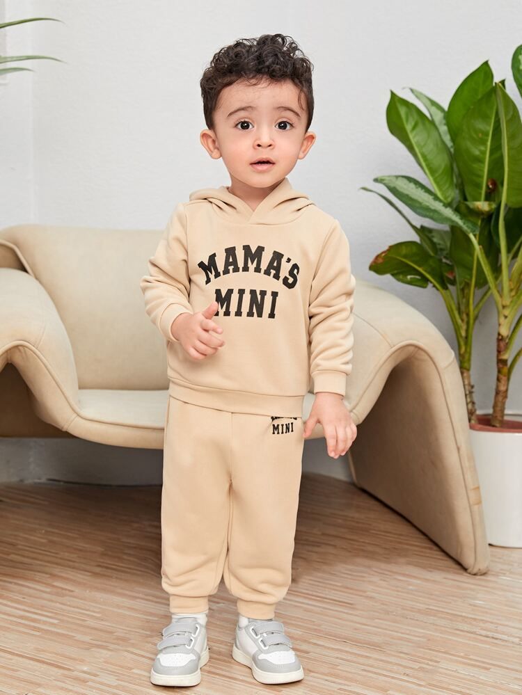 SHEIN Baby Letter Graphic Hoodie & Sweatpants | SHEIN