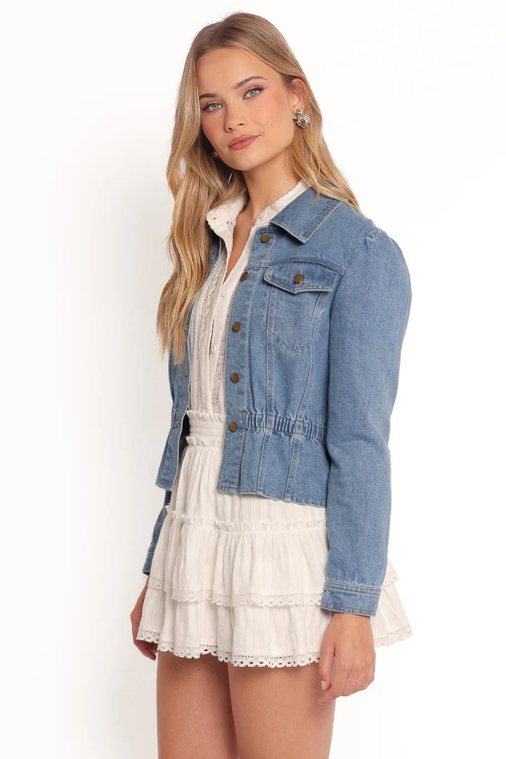 Raine Peplum Denim Jacket - Denim | Petal & Pup (US)