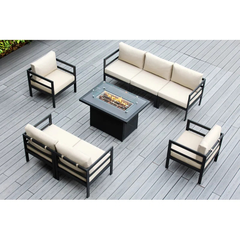 Josmar 7 - Person Patio Conversation Set with Cushions | Wayfair North America
