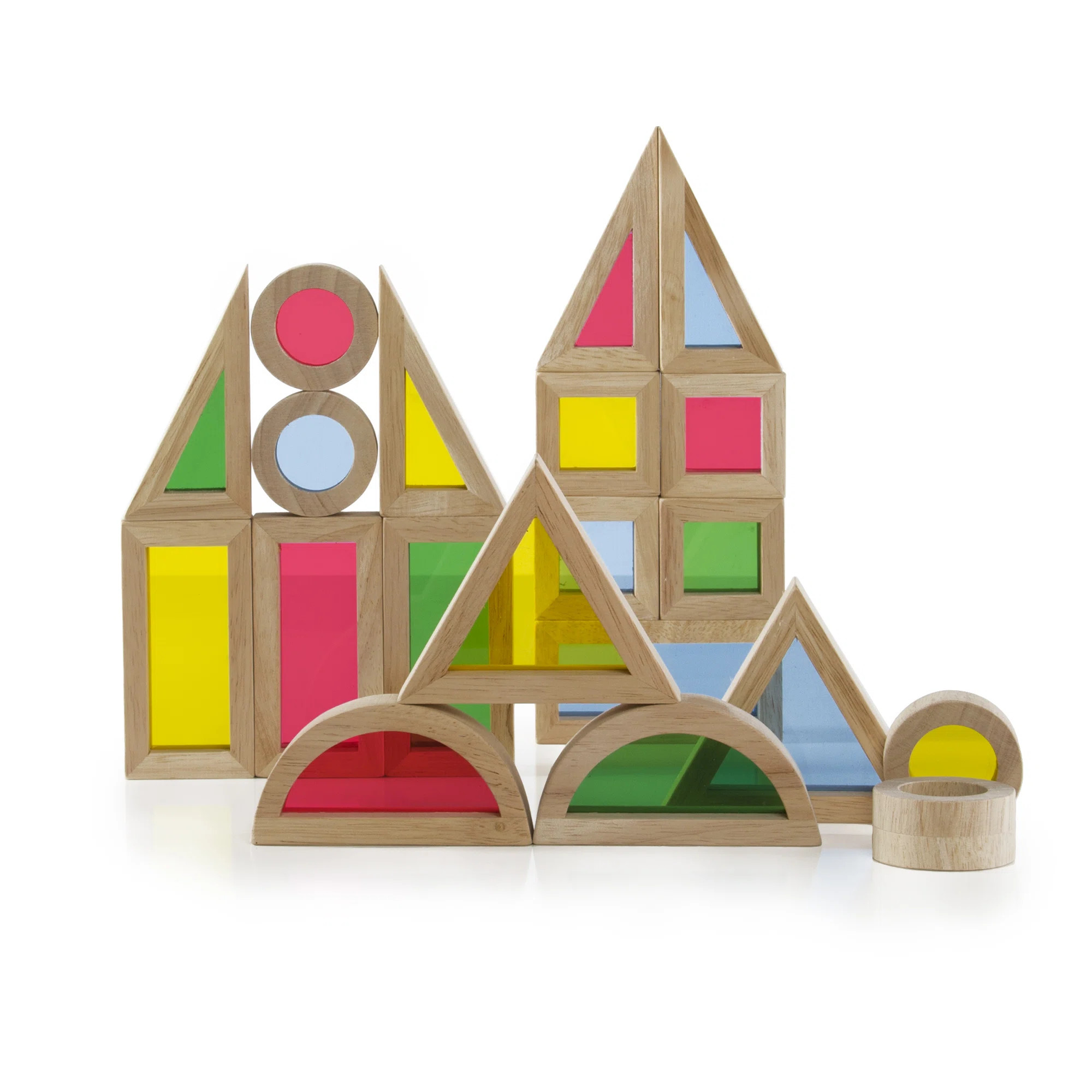 Jr. Rainbow Blocks Learning Toy 40 Piece Set | Wayfair North America