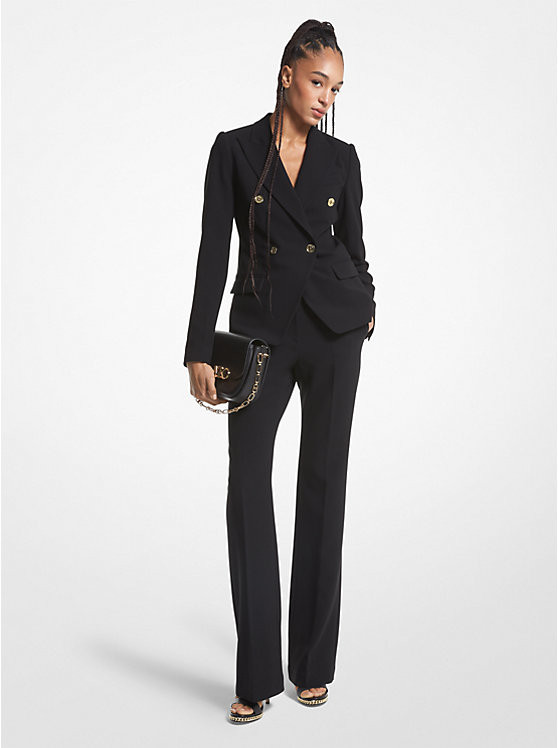 Crepe Double-Breasted Blazer | Michael Kors US