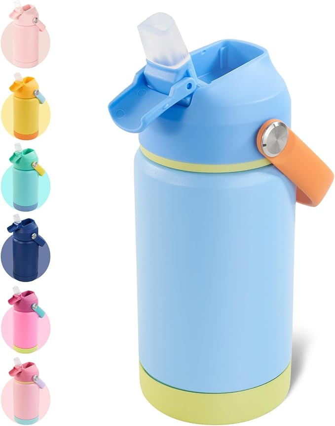 Kerilyn 12oz Kids Water Bottle, Stainless Steel Insulated Water Bottle for Kids, Toddler Cup with... | Amazon (US)