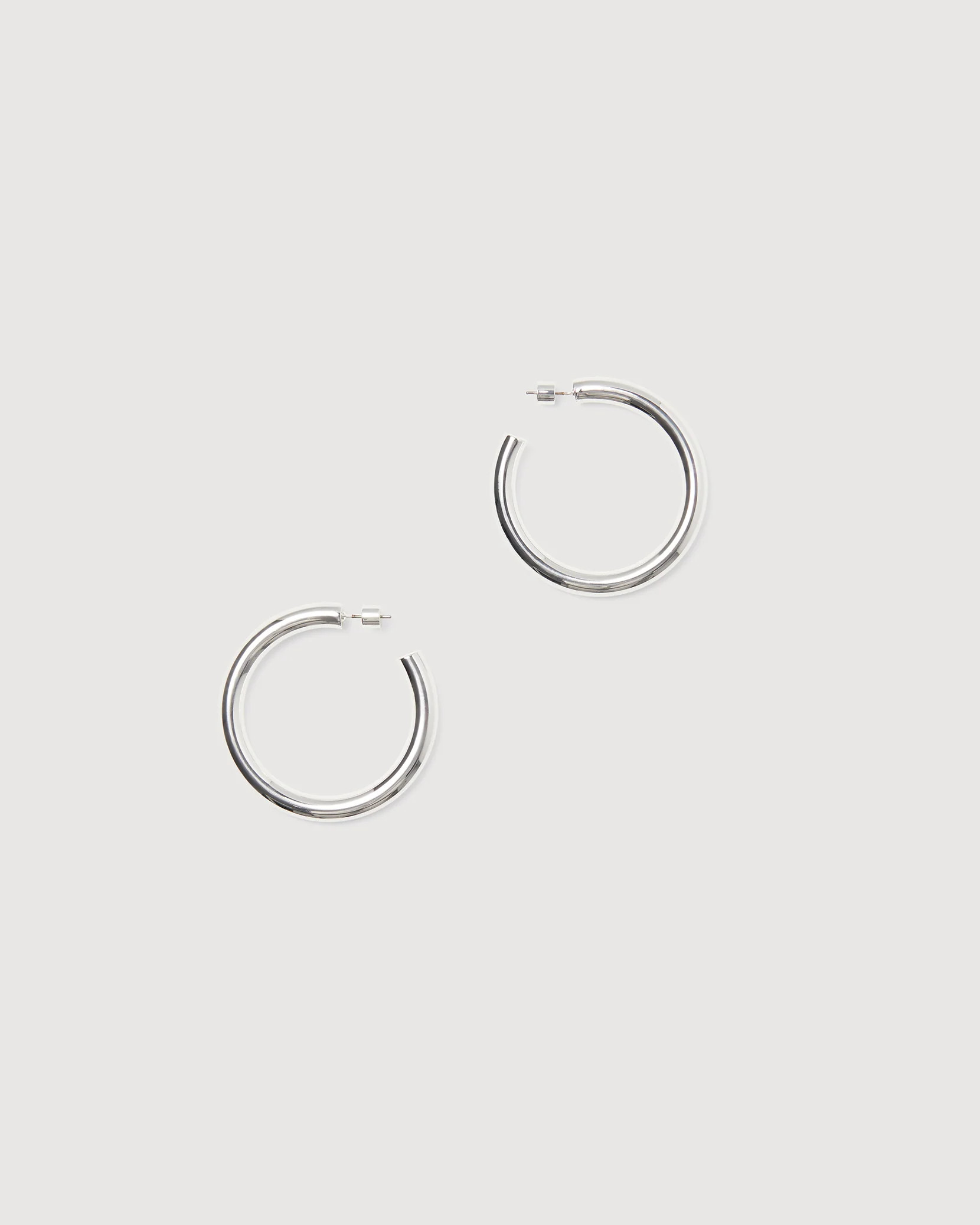 White Gold Dipped Hoop Earring | Rachel Parcell