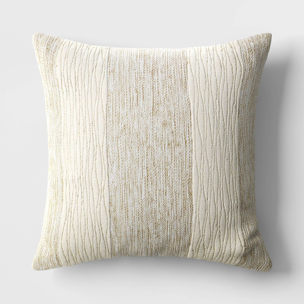 Oversized Chunky Textured Cotton Blend Striped Square Throw Pillow Beige - Threshold™ | Target