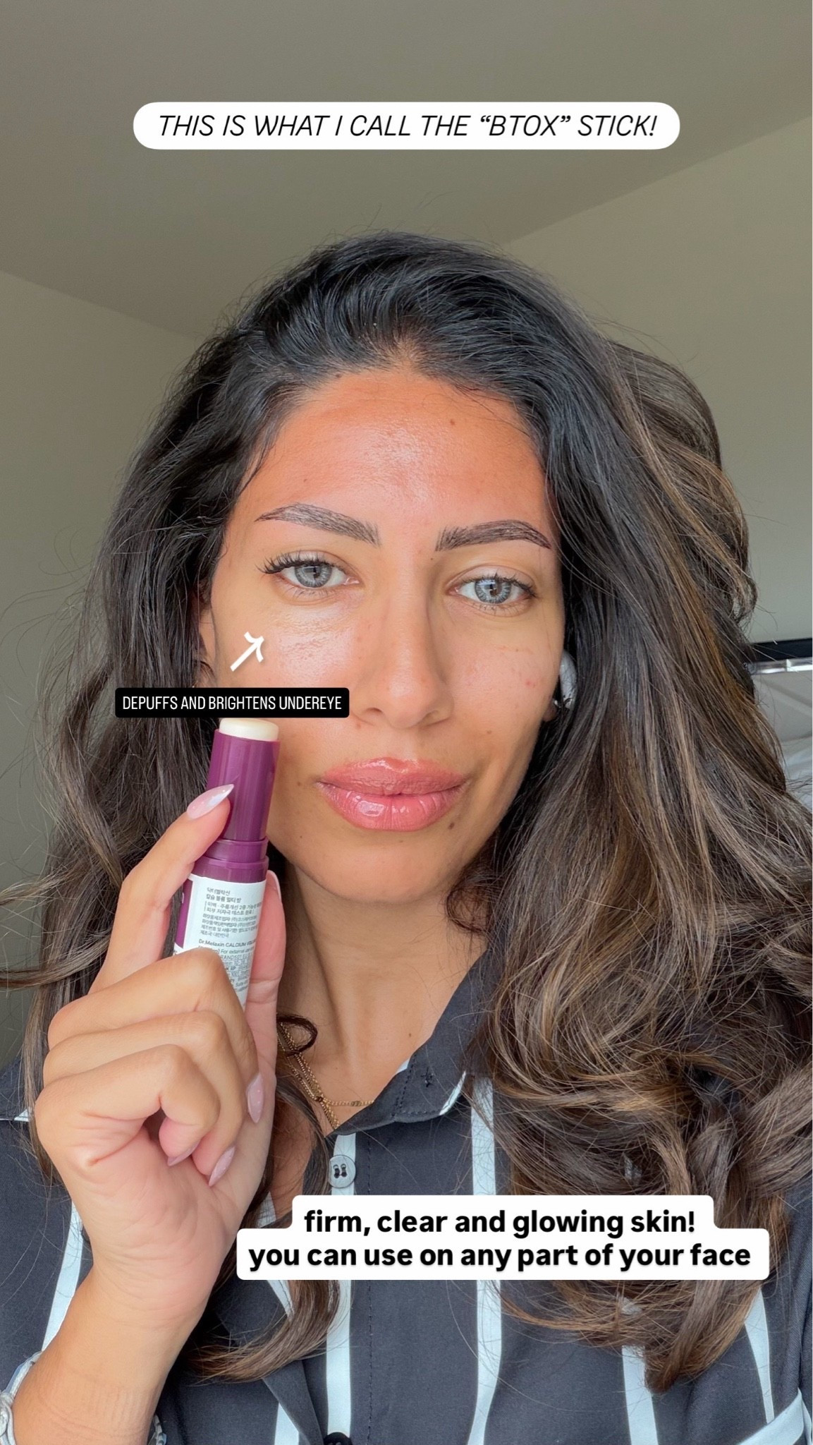All in one stick! Hydrates, firms, leaves skin so glowy! I love using it under my eyes, forehead and nasolabial folds!

#LTKmorningroutine #LTKselfcare #LTKBeauty