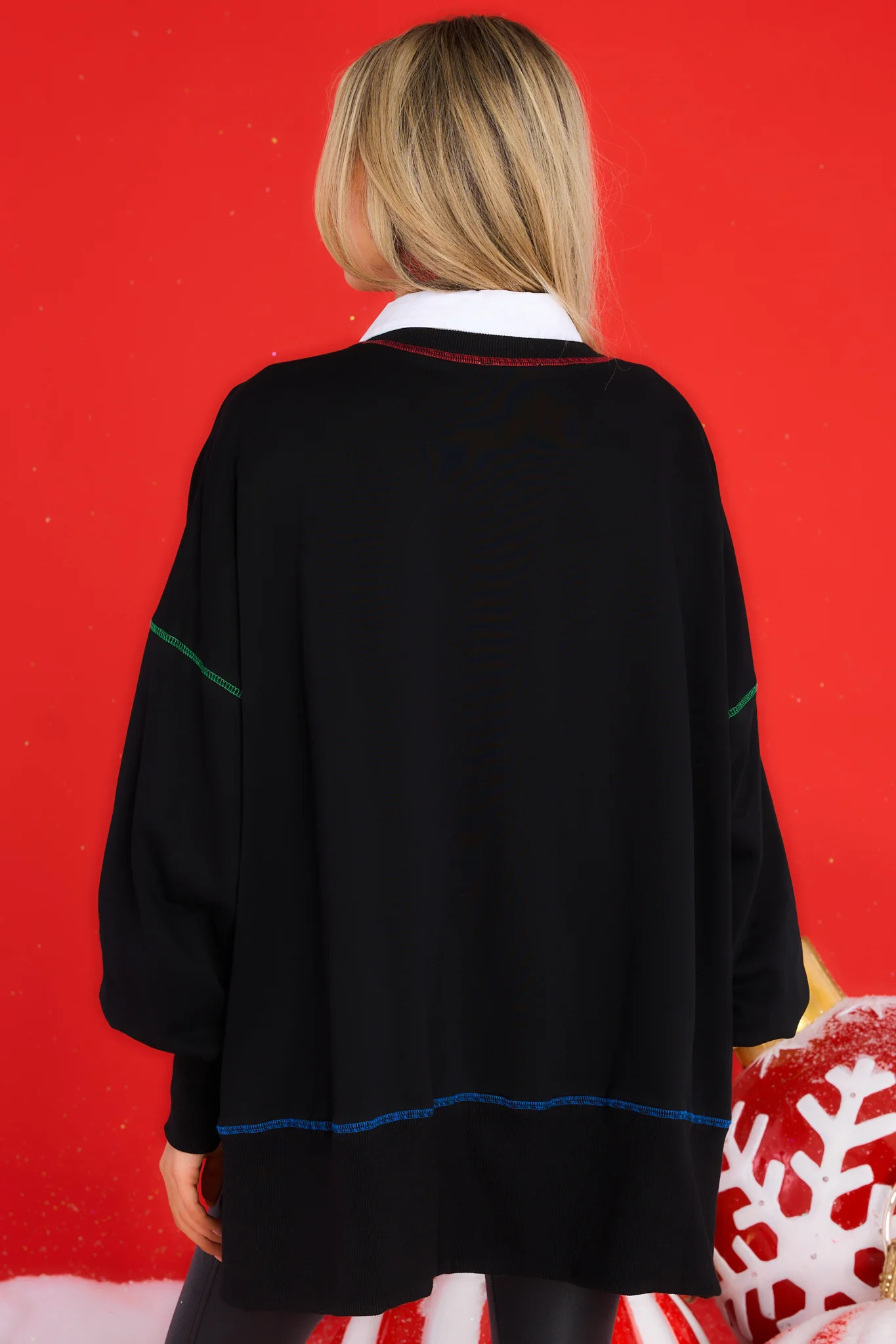 Toy Maker Black Top | Red Dress 