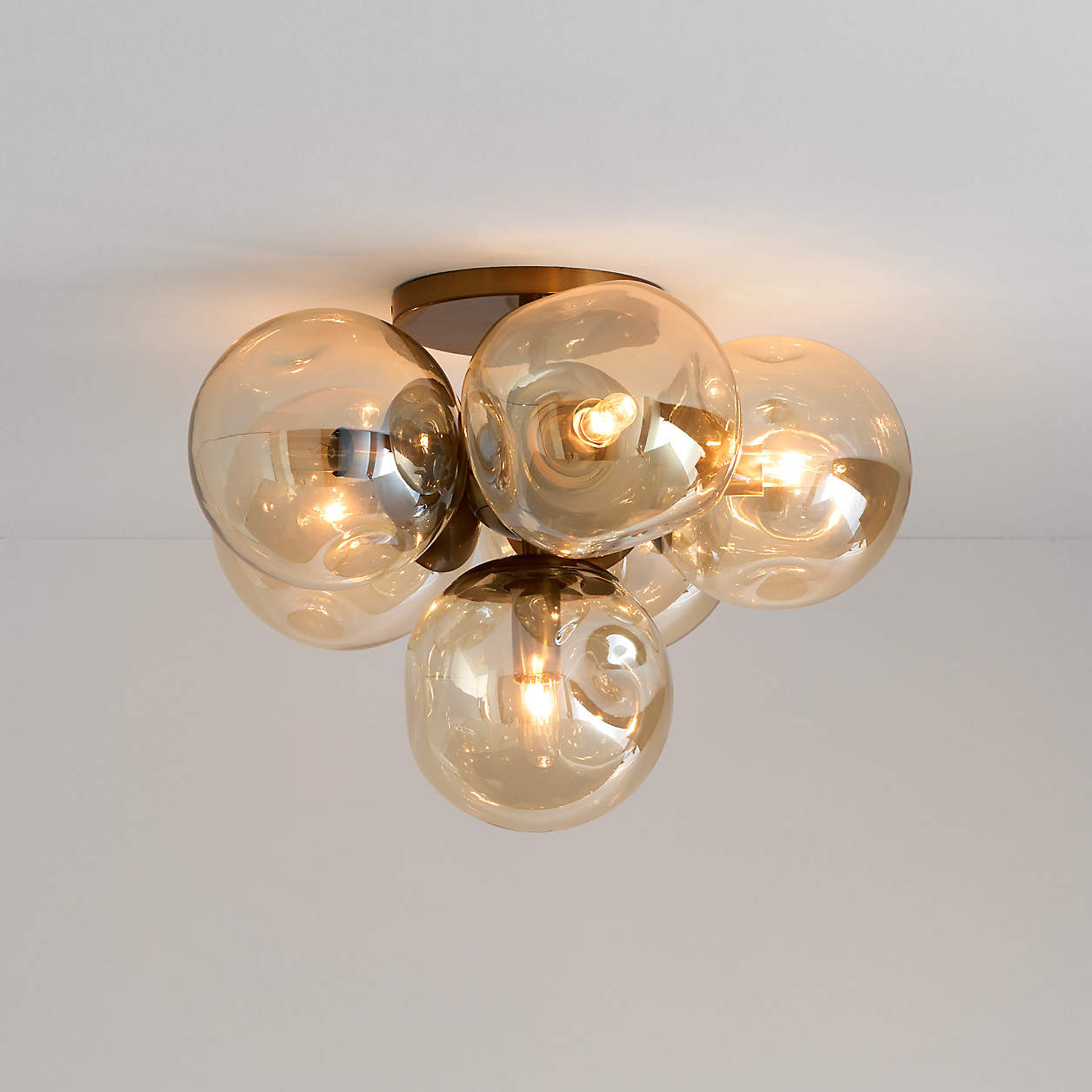 Etienne Glass Flush Mount Light | Crate & Barrel | Crate & Barrel