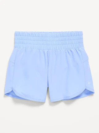 High-Waisted Dolphin-Hem Run Shorts for Girls | Old Navy (US)