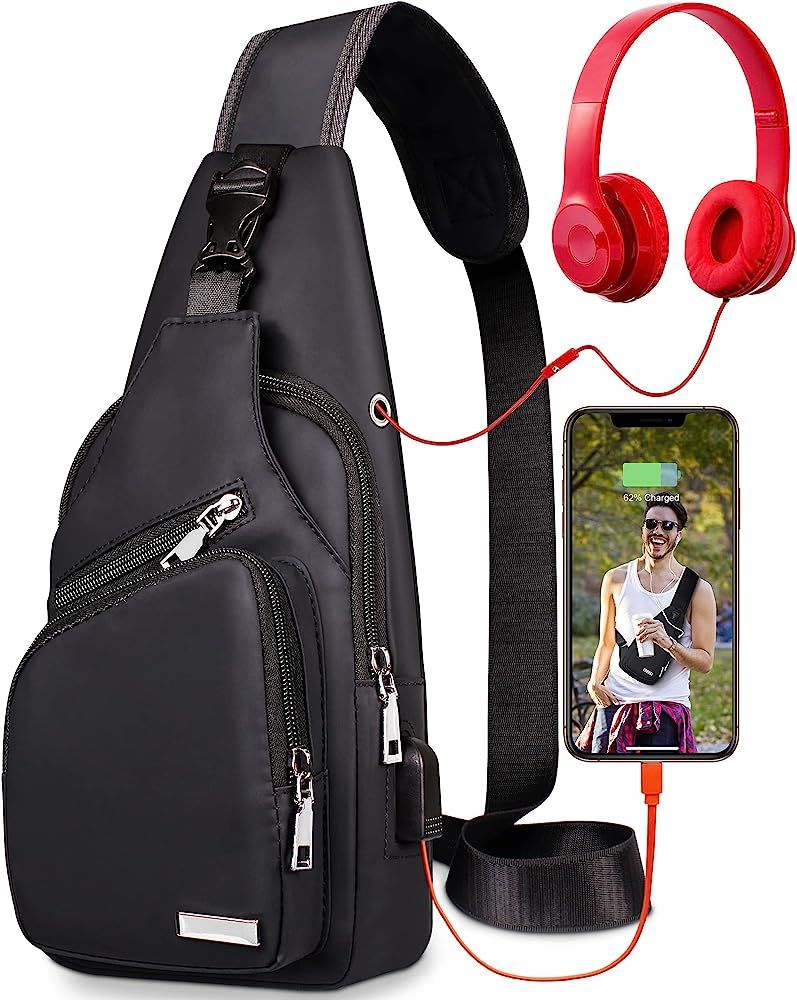 Waterproof Sling Bag Crossbody Backpack for Men Women Sling Backpack Hiking Daypack Multipurpose ... | Amazon (US)