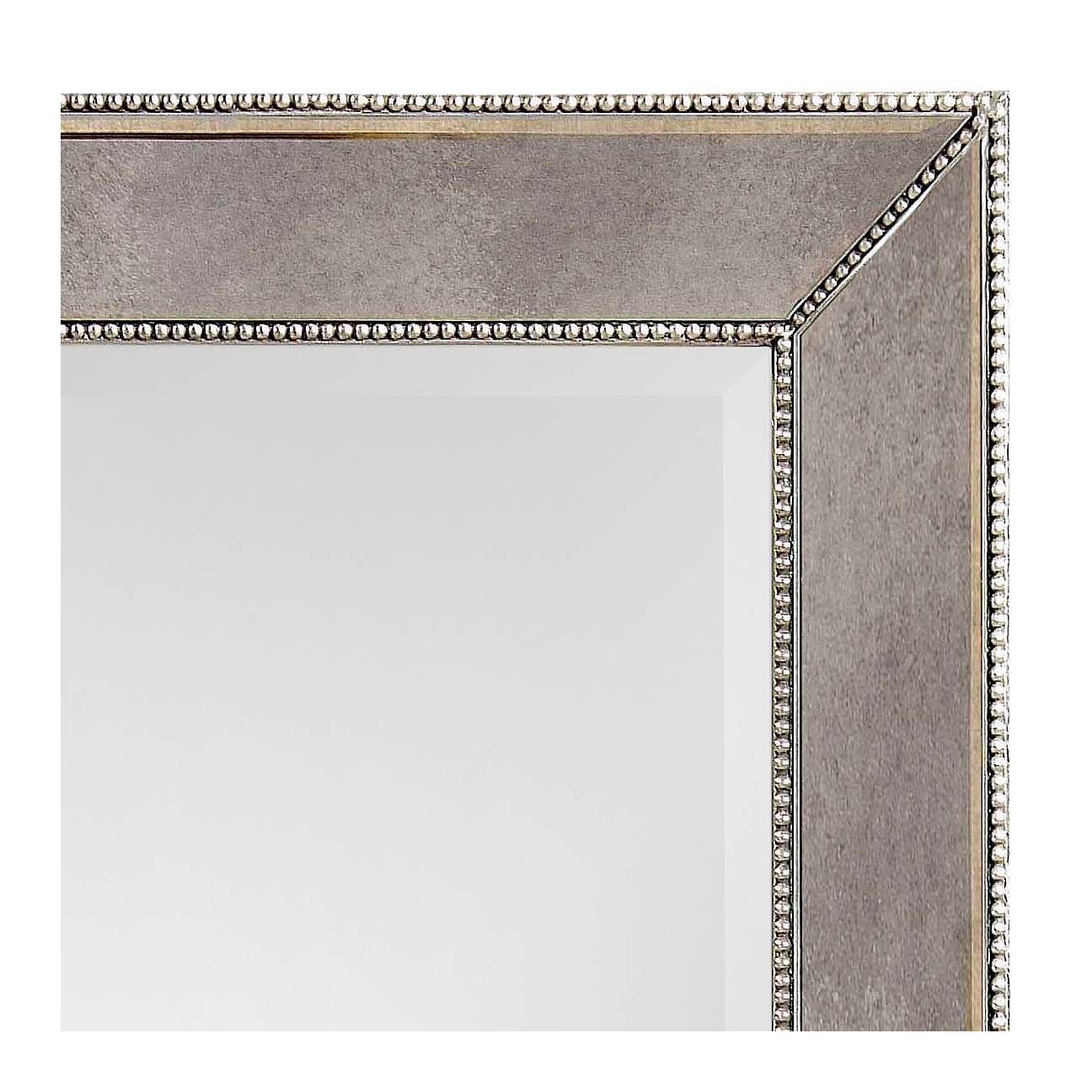 Hollywood Glam Antique Mirror 26" x 48" Beaded Wall Mirror | Lamps Plus