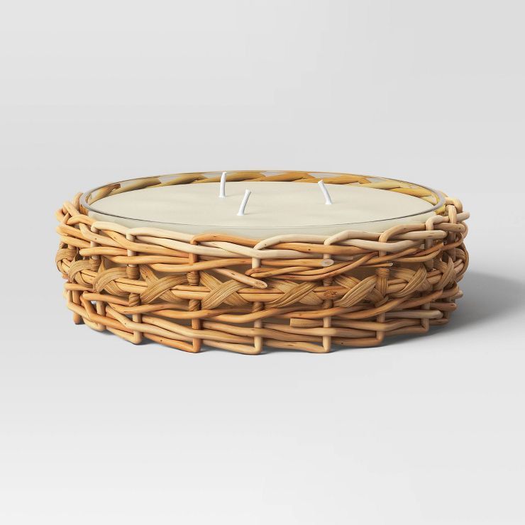 Glass and Wicker Candle - Threshold™ designed with Studio McGee | Target