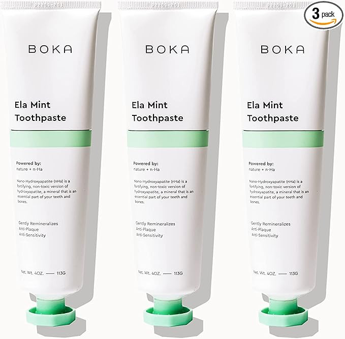 Boka Natural Toothpaste, Fluoride Free - Nano Hydroxyapatite for Remineralizing, Sensitive Teeth,... | Amazon (US)