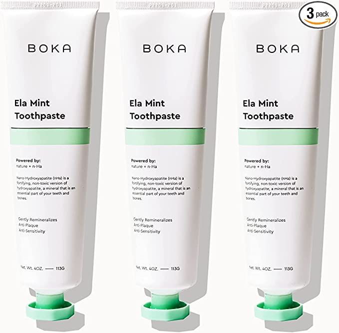 Boka Natural Toothpaste, Fluoride Free - Nano Hydroxyapatite for Remineralizing, Sensitive Teeth,... | Amazon (US)