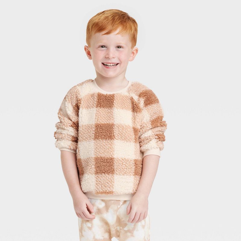 Grayson Collective Toddler Faux Shearling Crewneck Sweatshirt | Target