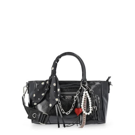 Madden NYC Women's Slouchy Top Handle Satchel, Black | Walmart (US)