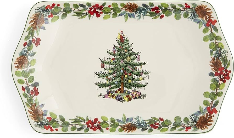 Amazon.com: Spode - Christmas Tree Collection 2022 Annual Dessert Tray- Measured at (12") - Dishw... | Amazon (US)