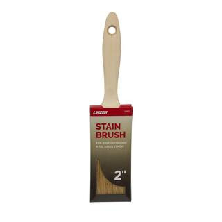 Linzer 2 in. White China Bristle Flat Stain Paint Brush for Oil-Based Paint HD 1520 N 0200 - The ... | The Home Depot
