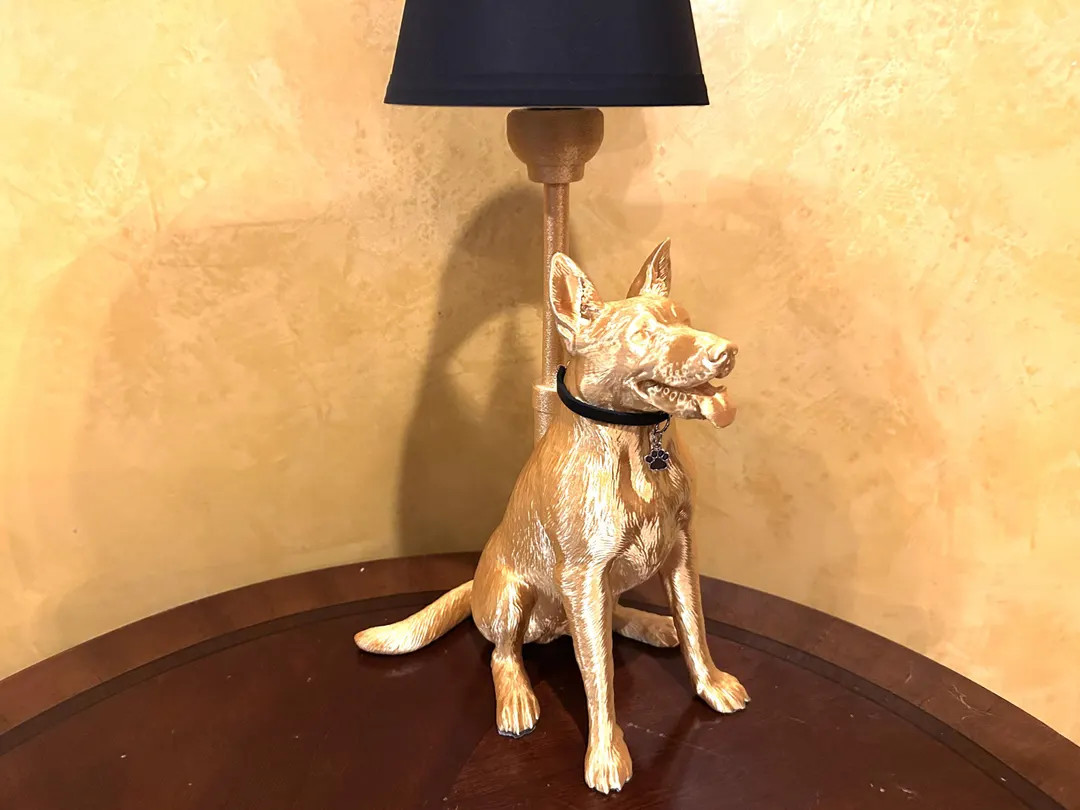 Otto - German Shepherd Lamp (gold), Dog Lamp - Etsy | Etsy (US)