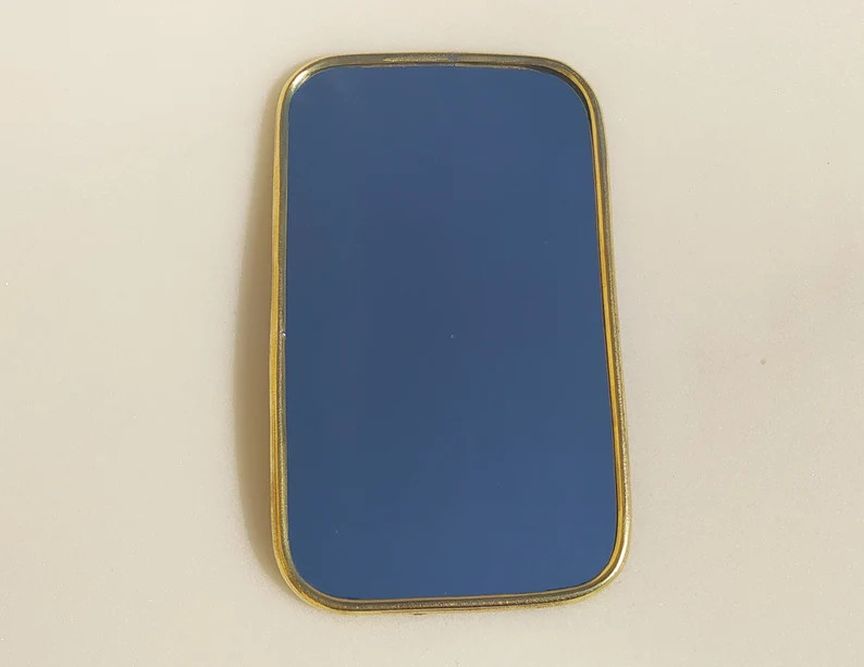 Golden Brass Rectangle Mirror | Etsy | Etsy (US)