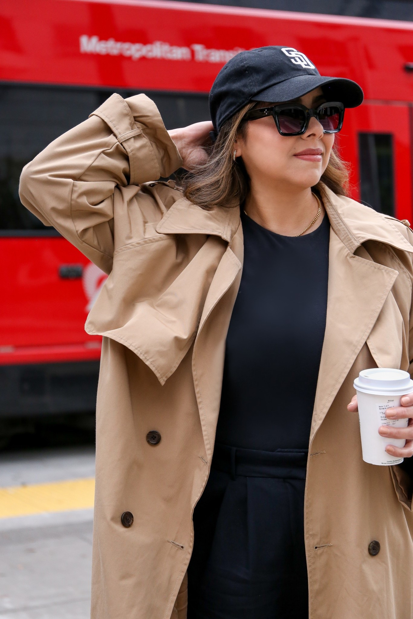 Abercrombie favorites: Classic trench coat, crew neck bodysuit, black trousers

#LTKMidsize #LTKootd #LTKmomlife