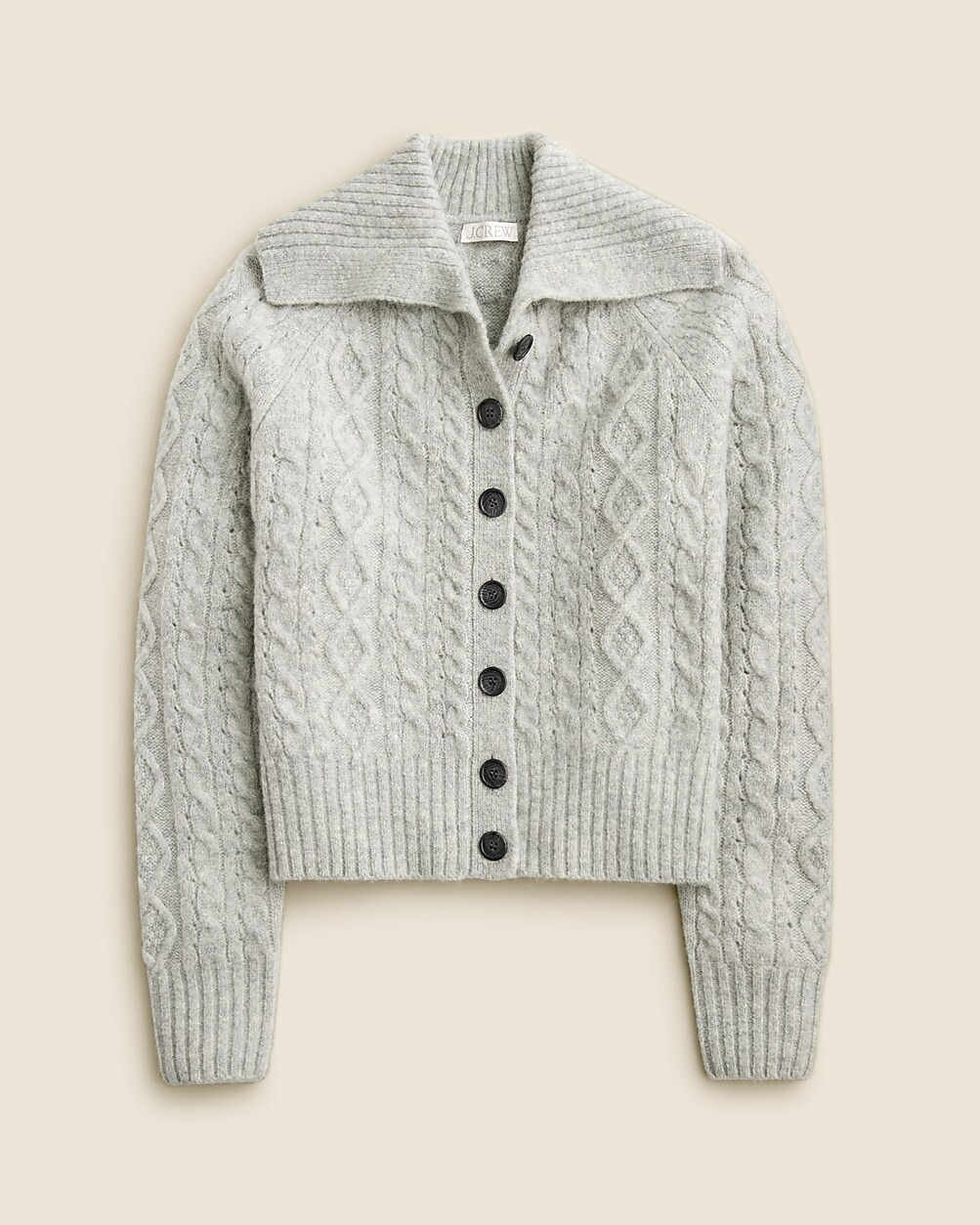 Collared cable-knit cardigan sweater | J. Crew US