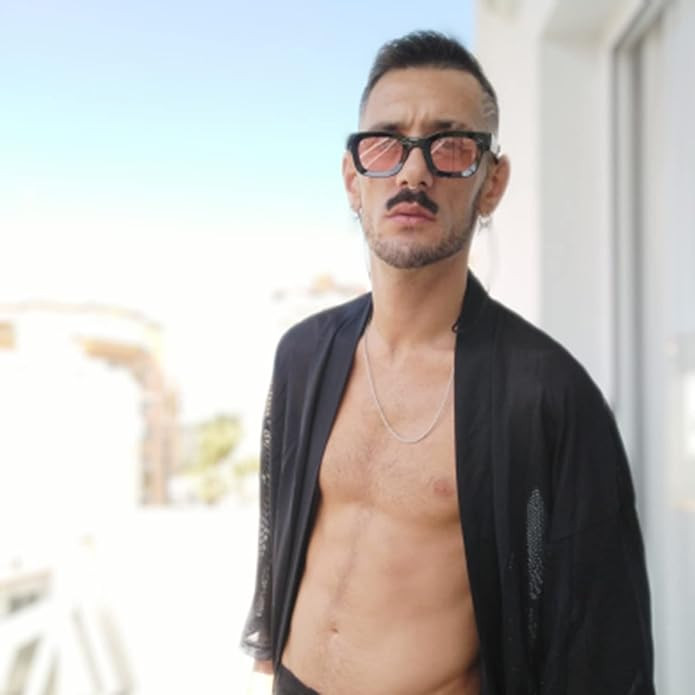 EYLRIM Thick Square Frame Sunglasses for Women Men Chunky Rectangle Polarized Sunglasses UV400 Pr... | Amazon (US)