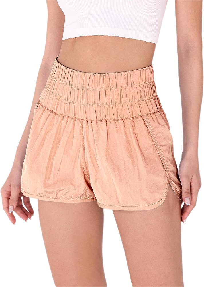 ODODOS Goto Athletic Shorts for Women Elastic High Waisted Quick Dry Crinkle Casual Workout Runni... | Amazon (US)