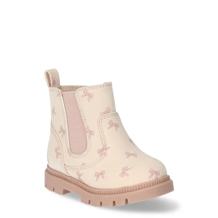 Wonder Nation Infant Girls’  Bow Chelsea Boots | Walmart (US)