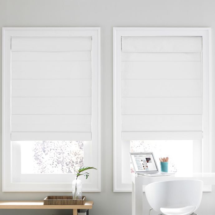 Real Simple® Cordless Roman Cellular 34-Inch x 72-Inch  Shade in White | Bed Bath & Beyond