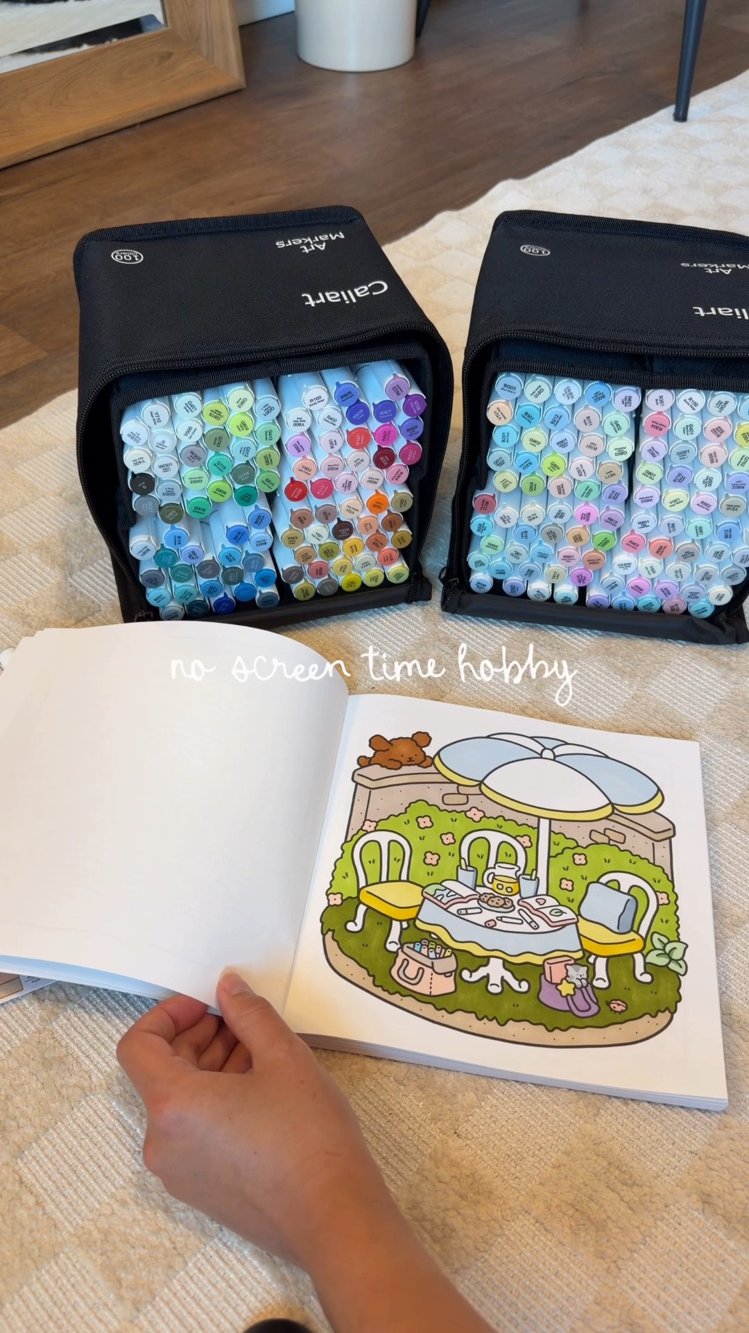 no screen time hobby: adult coloring 🫶🏼🖼️🎨🌈🫟✨ 

Coloring books | Markers | Amazon finds | CocoWyo | Cozy Season

#LTKdayinmylife #LTKselfcare