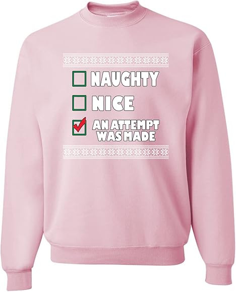 Wild Bobby Nice Naughty an Attempt was Made Xmas Christmas Unisex Crewneck Sweatshirt | Amazon (US)