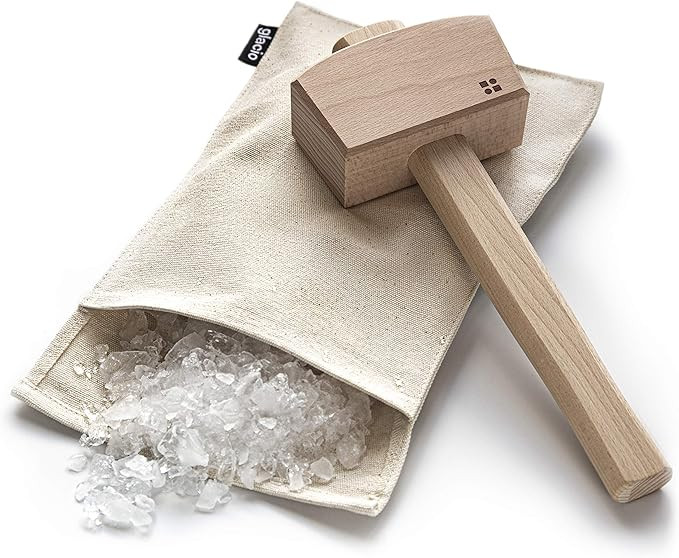 glacio Ice Mallet and Lewis Bag Set – Wooden Hammer & Heavy Duty Canvas Bag for Crushed Ice | R... | Amazon (US)