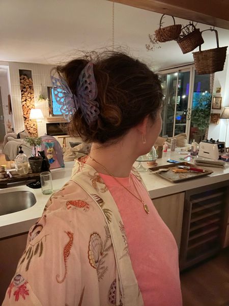 Butterfly clip from target 

Seashell robe from fable England pjs are skims

#LTKStyleTip #LTKMidsize #LTKFindsUnder50