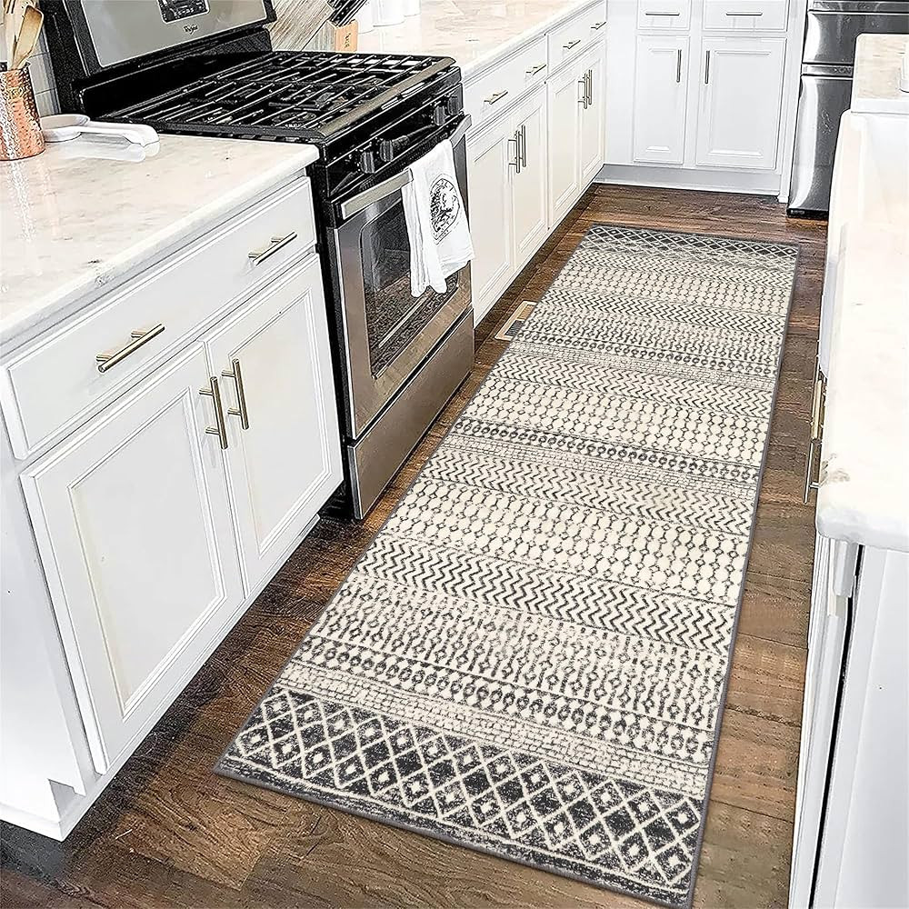 Nailttos Moroccan Washable Runner Rug, 2x6 Ultra Soft Non-Slip Vintage Boho Hallway Kitchen Runne... | Amazon (US)