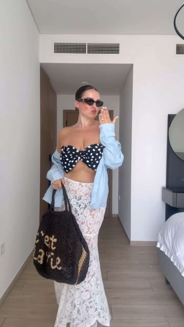 Summer outfit, holiday, Club L London, bikini set, PLT, maxi skirt, shirt, Havaianas flip flops, Chanel sunglasses, tote bag  

 #LTKireland #LTKeurope #LTKsummer