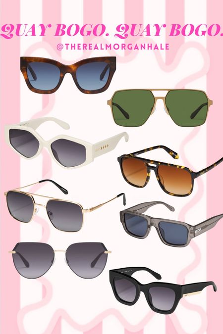 BUY ONE GET ONE! Now’s the time to stock up on summer sunglasses or to gift a pair to a friend. My code is valid through May 27th, 2024. #liketkit

Code: Morgan2for1

#ad #quayaustrailia @quayaustrailia

#LTKStyleTip #LTKGiftGuide #LTKFindsUnder100