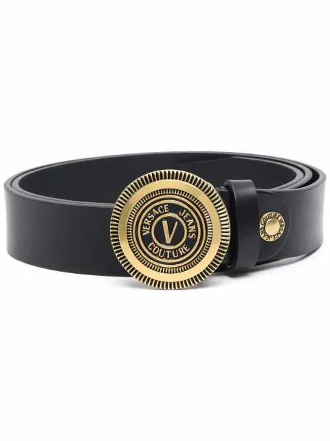 engraved-logo buckle belt | Farfetch (US)