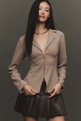 By Anthropologie Tailored Long-Sleeve Blazer Top | Anthropologie (US)