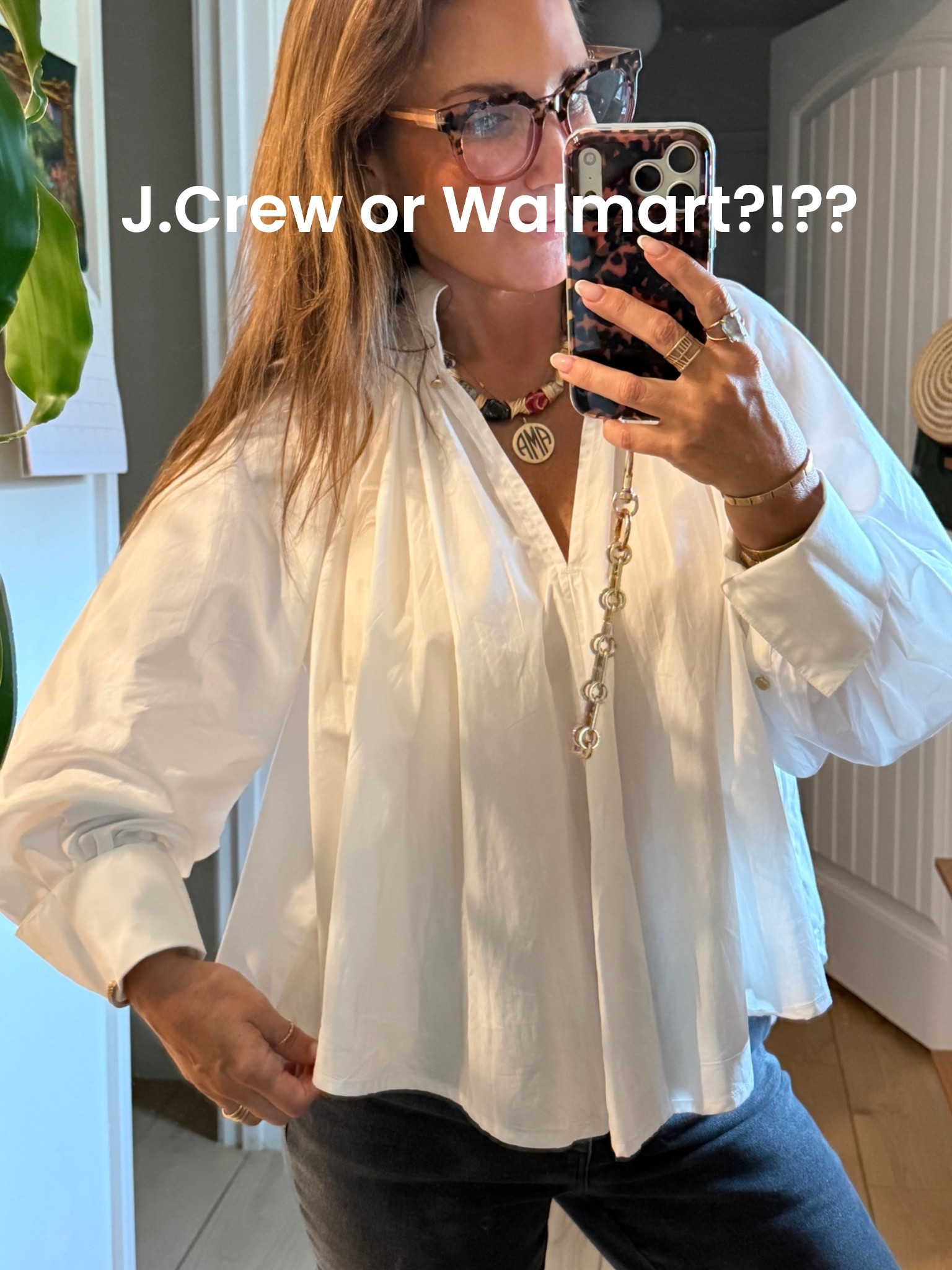 Best white button down top that looks designer!! BUT, it’s from Walmart!! I did size down!!
#walmartfashion

#LTKootd #LTKmomlife #LTKOver40