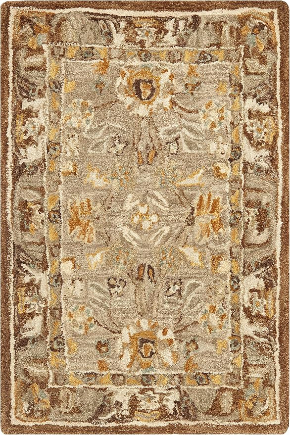SAFAVIEH Anatolia Collection Accent Rug - 2' x 3', Dark Grey & Brown, Handmade Traditional Orient... | Amazon (US)