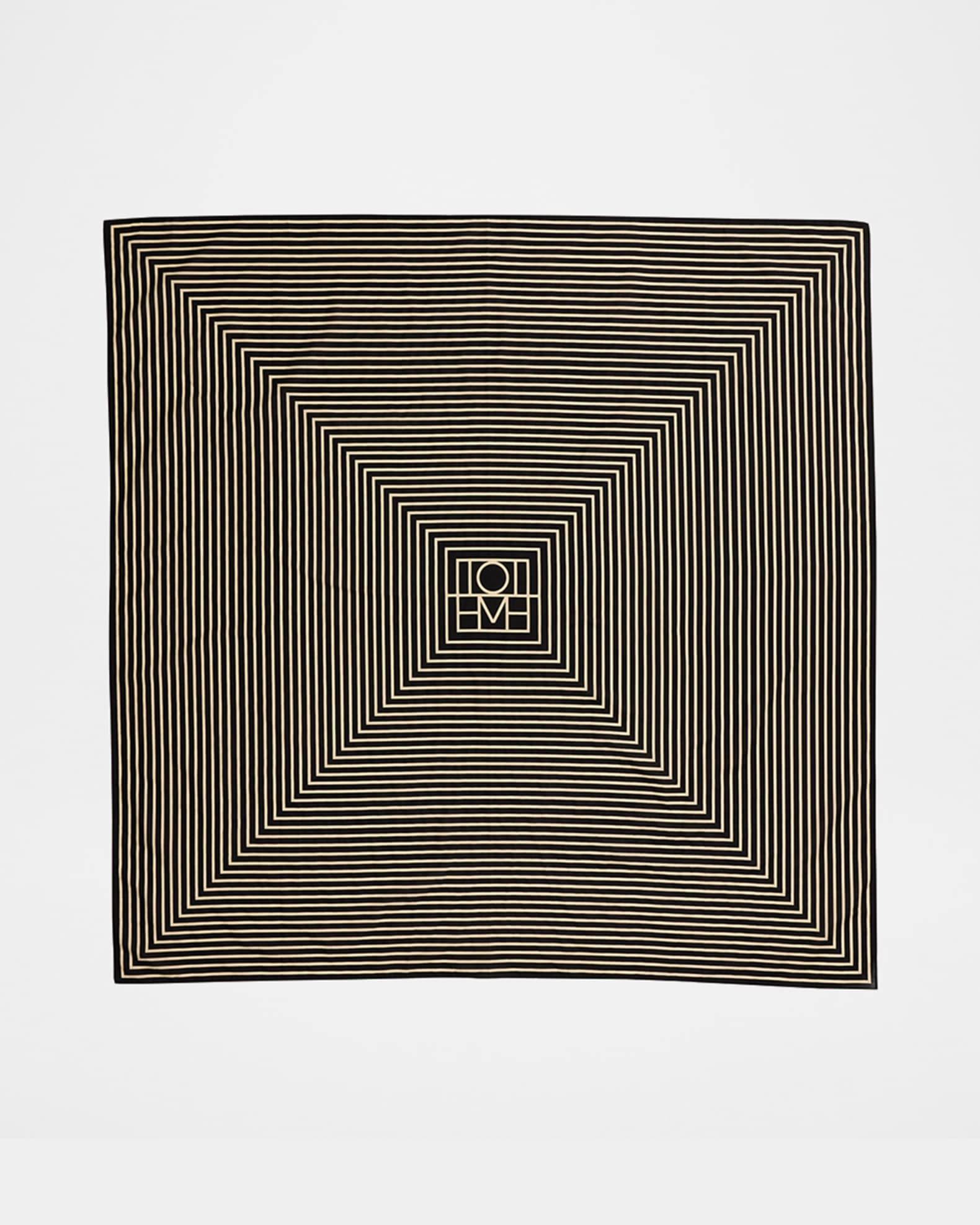 Toteme Centered Monogram Silk Square Scarf | Neiman Marcus